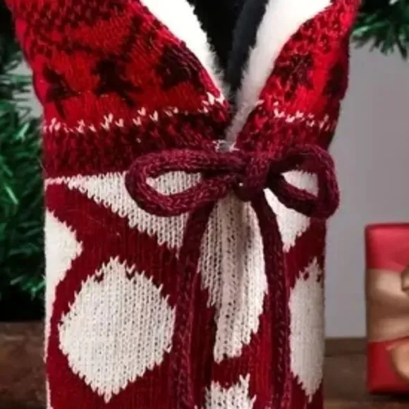 CUTE CozyFestive Quality Holiday Bottle Cover‎ Sleeve, SET of 2! Great Gifts.NEW - Picture 7 of 7
